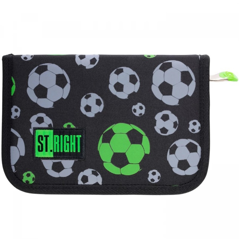 Penar neechipat Minge fotbal,1 compartiment, 2 extensii,negru,textil,20x14x4 cm [1]