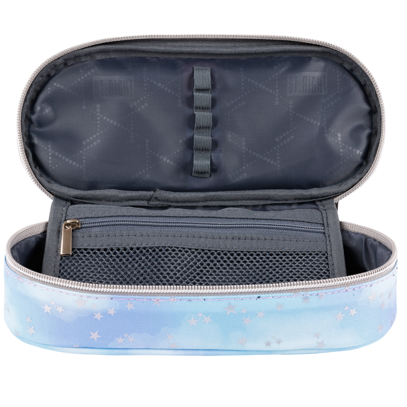 Penar neechipat Pastel Stars, 1 fermoar, bleu cu roz,23x11x6 cm [2]