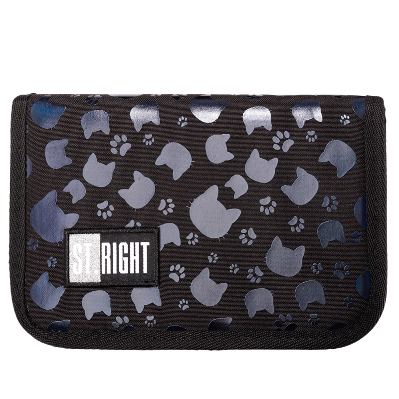 Penar neechipat Piscute,1 compartiment, 2 extensii, negru cu argintiu,20x14x4 cm [1]