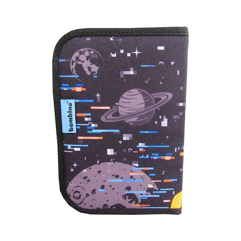 Penar neechipat Space,1 compartiment, 2 extensii, negru cu portocaliu,20x14x4 cm [3]