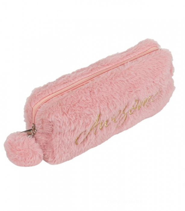 Penar plusat cu pompon neechipat tip etui pentru fete [2]
