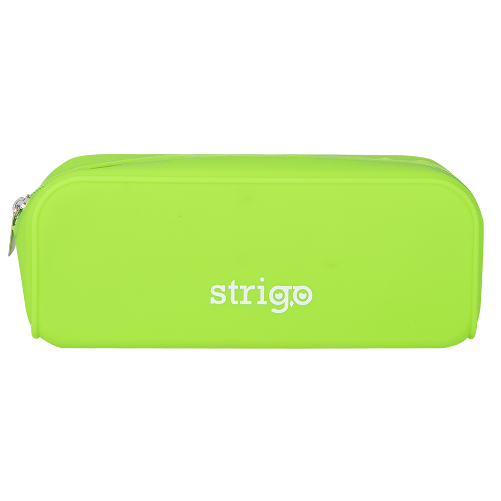 Penar neechipat, silicon, 1 fermoar, etui tubular, verde,20x8x7 cm