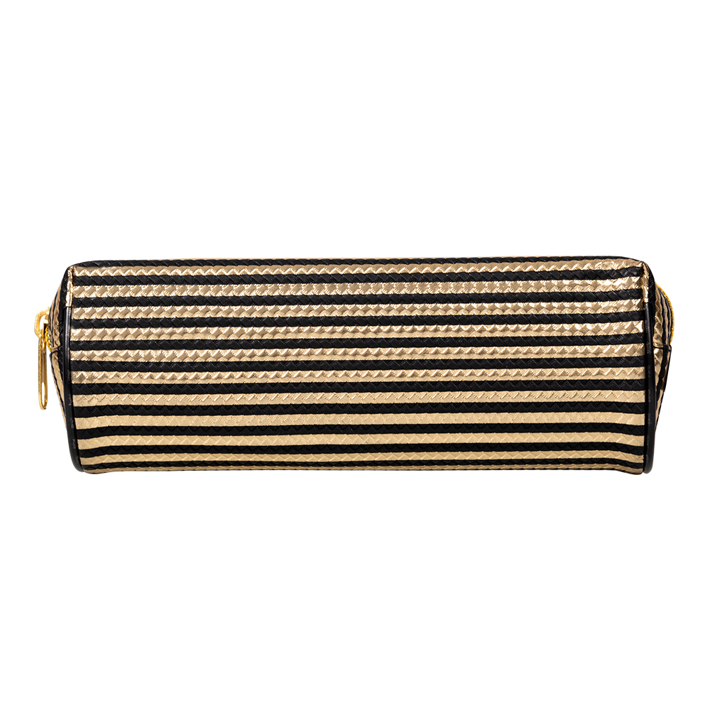 Penar tip etui,textil,metalic auriu.20x8x7 cm