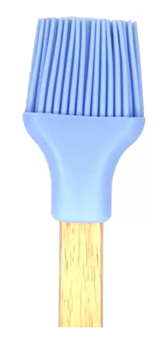 Pensula din silicon cu maner din lemn,29 cm, diverse culori [4]