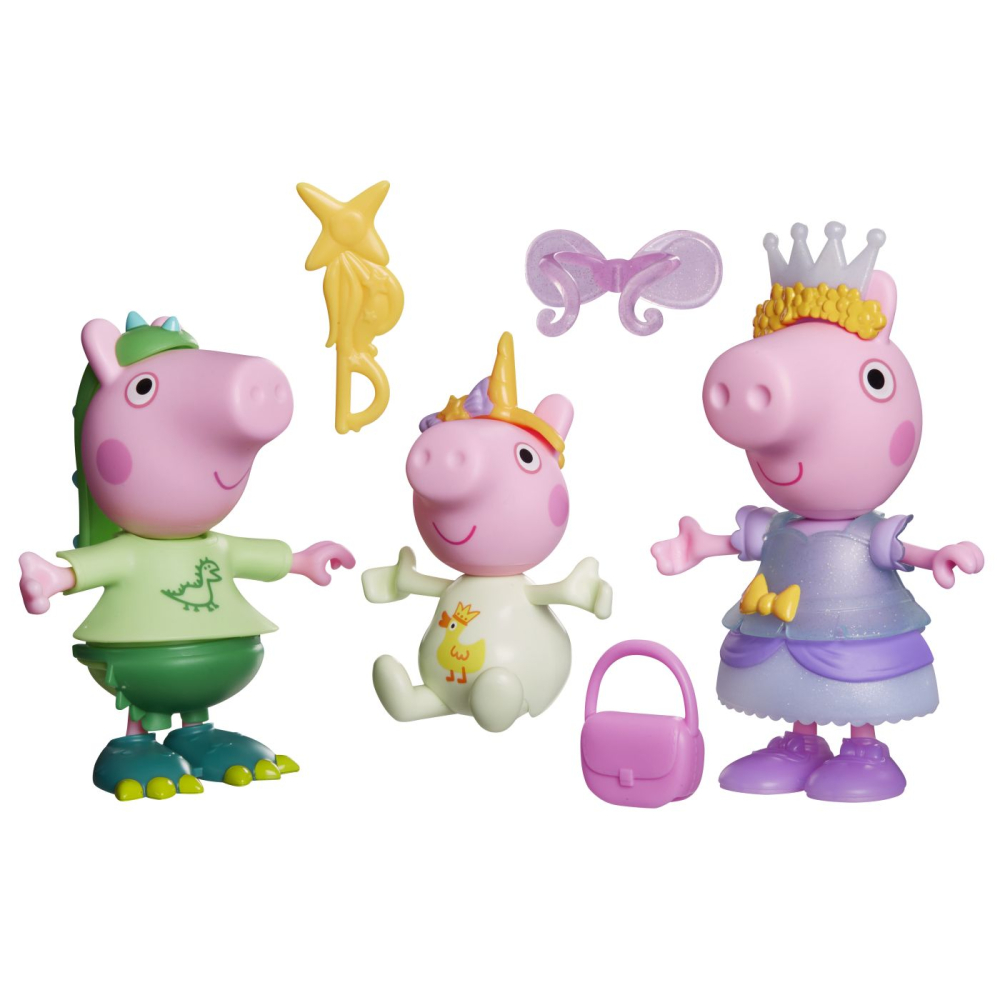 PEPPA PIG SET 3 PURCELUSI CARE SE IMBRACA CU FIGURINE SI ACCESORII [4]