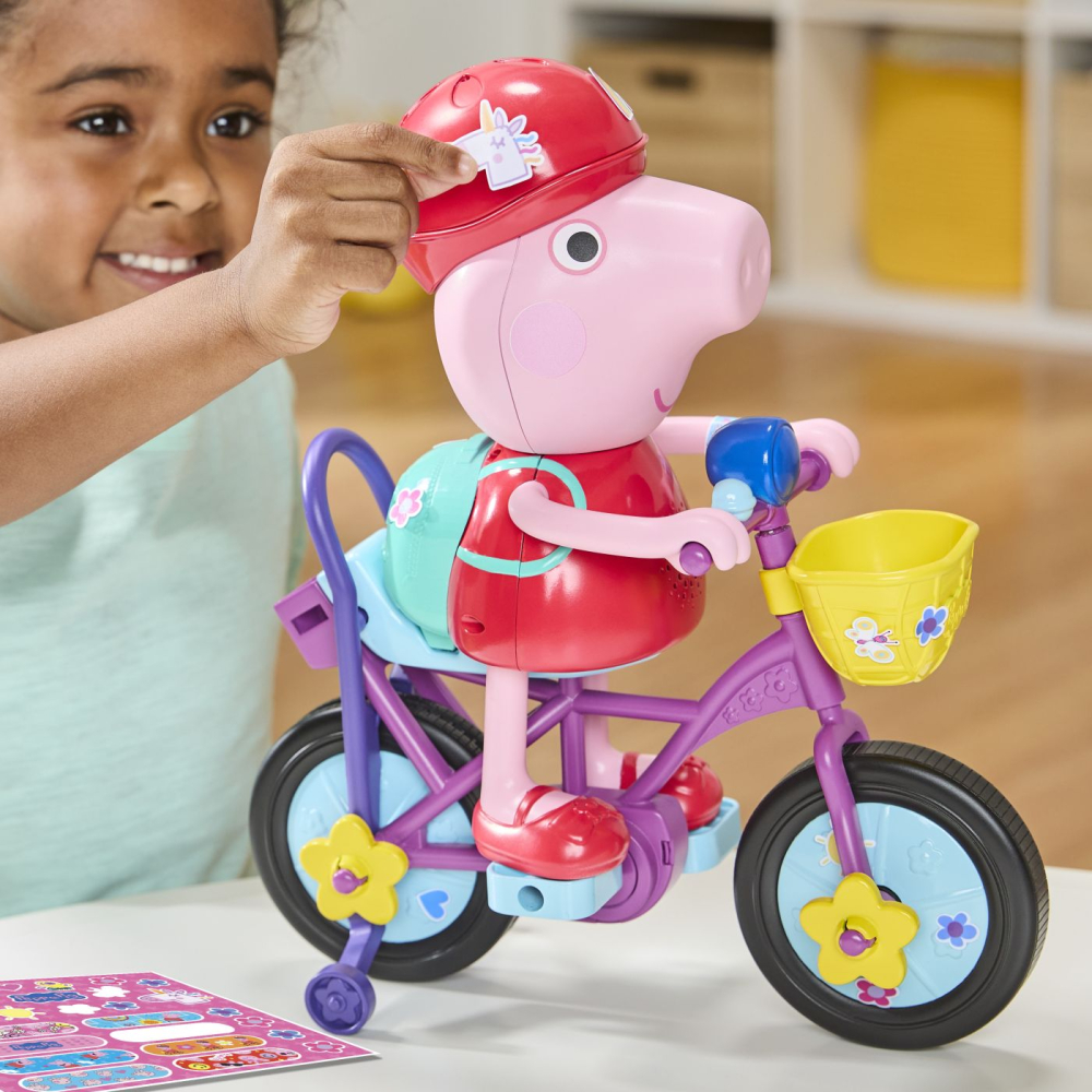 PEPPA PIG SET GATA DE PEDALAT PAPUSA PEPPA CU BICICLETA SI ACCESORII [6]