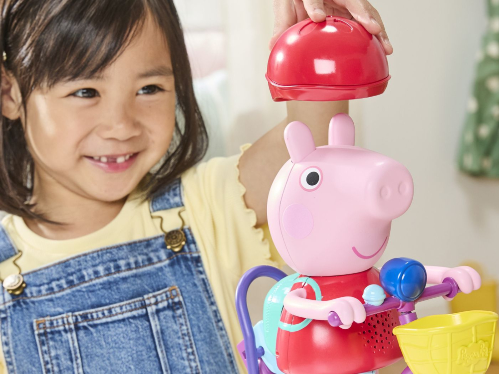 PEPPA PIG SET GATA DE PEDALAT PAPUSA PEPPA CU BICICLETA SI ACCESORII [5]