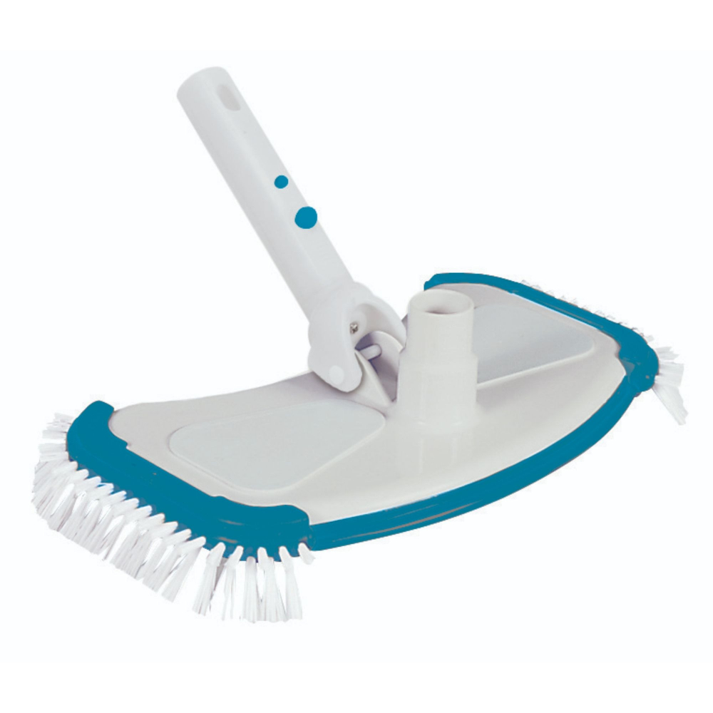 Perie pentru aspiratorul manual de piscina,plastic,alb-albastru, 26 cm