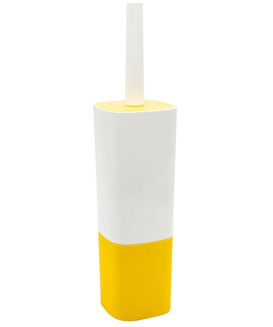 Perie pentru wc ,plastic, galben, 38 cm