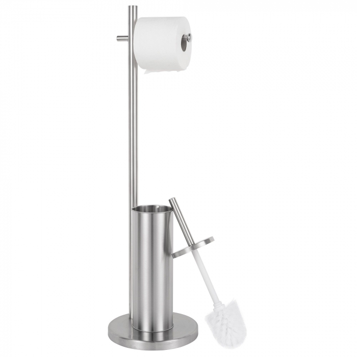 Perie WC cu suport hartie igienica din inox [4]