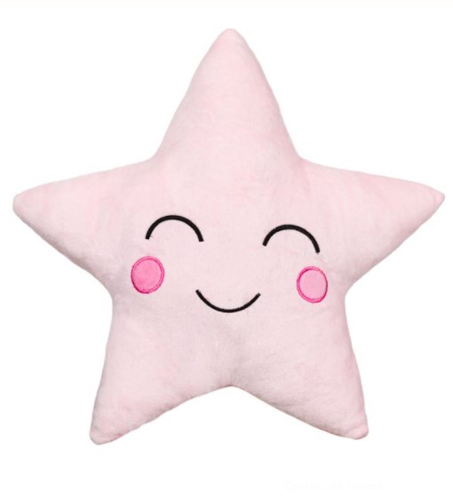 Perna decorativa pentru copii cu design stea, roz