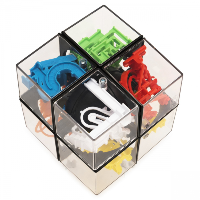 Perplexus hybrid cub rubik 2x2 cu 100 de obstacole [2]