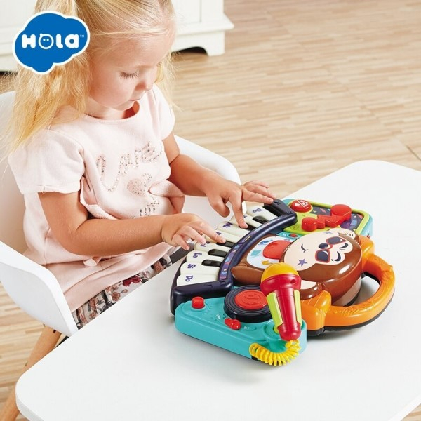 Pianină Bebe Maimuțică DJ cu Lumini, Sunete și Microfon [7]