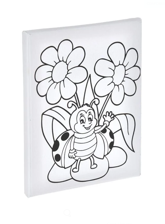 Pictura pe panza (canvas) –Buburuza, culori si pensula incluse, 15x20 cm [2]