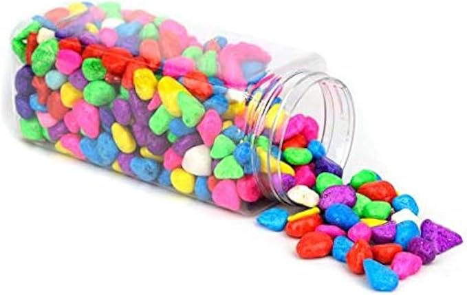 Pietricele colorate decorative pentru ghivece si proiecte DIY, 1-2 cm,500 grame