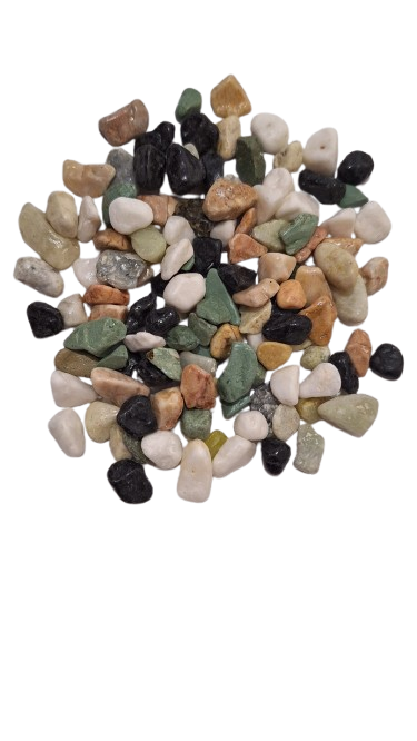 Pietricele colorate decorative pentru ghiveci si proiecte DIY,1-2cm, 400 grame