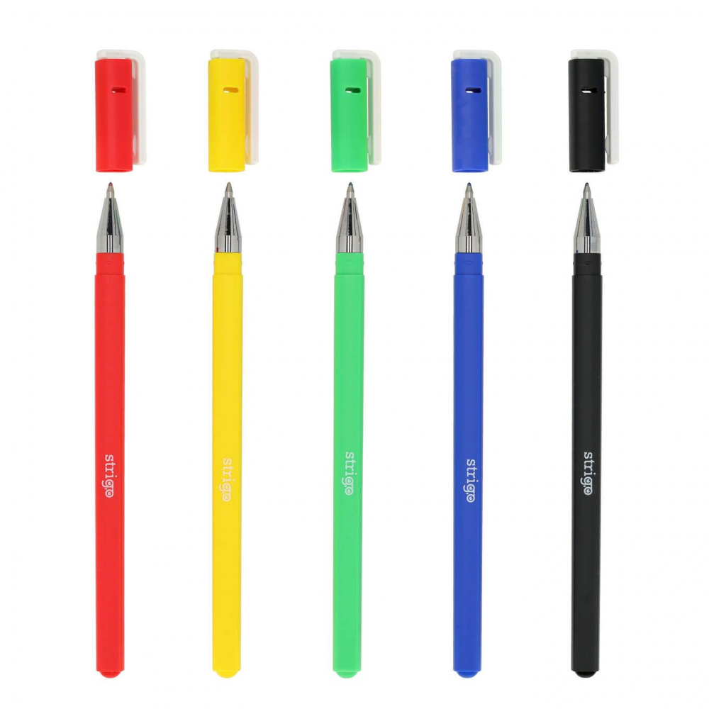 Pix cu gel Strigo Classic, 0.8mm, 5 culori/set [3]