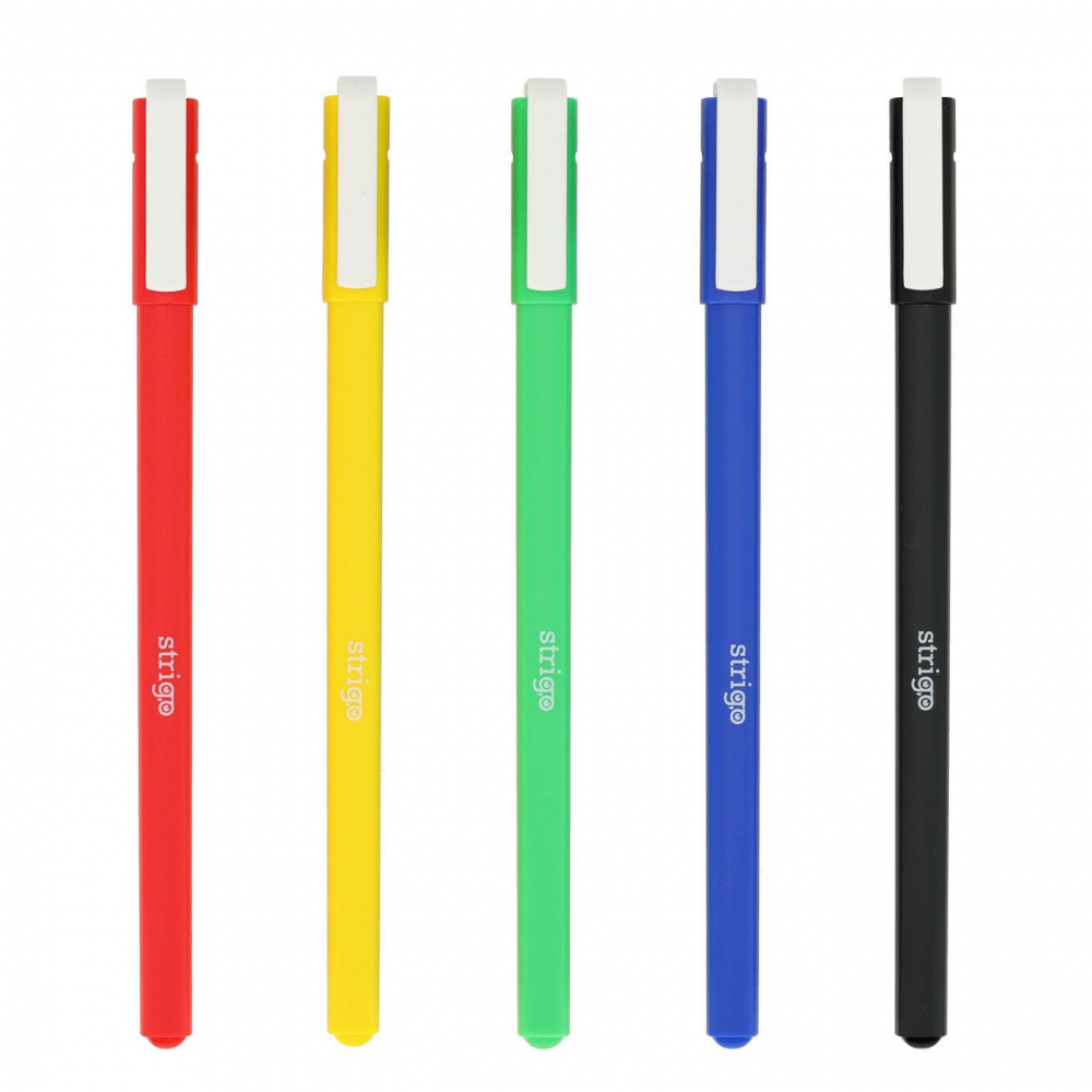 Pix cu gel Strigo Classic, 0.8mm, 5 culori/set [2]