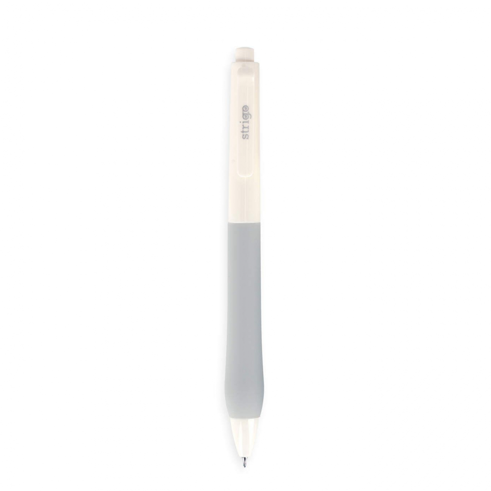 Pix cu gel Strigo Silent Click, cerneala albastra, 0.7 mm, grip ultra soft [2]