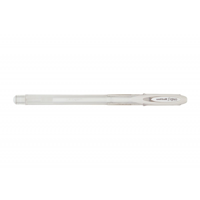 Pix cu gel Uni-ball Angelic UM-120AC, 0.7mm, cu capac, corp transparent, scris alb [2]