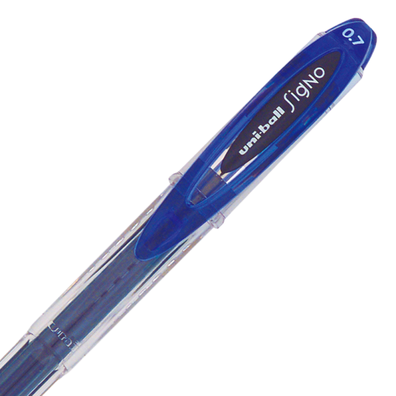 Pix cu gel Uni-ball Signo Pastel UM-120, 0.7mm, cu capac, corp transparent,scris albastru [2]