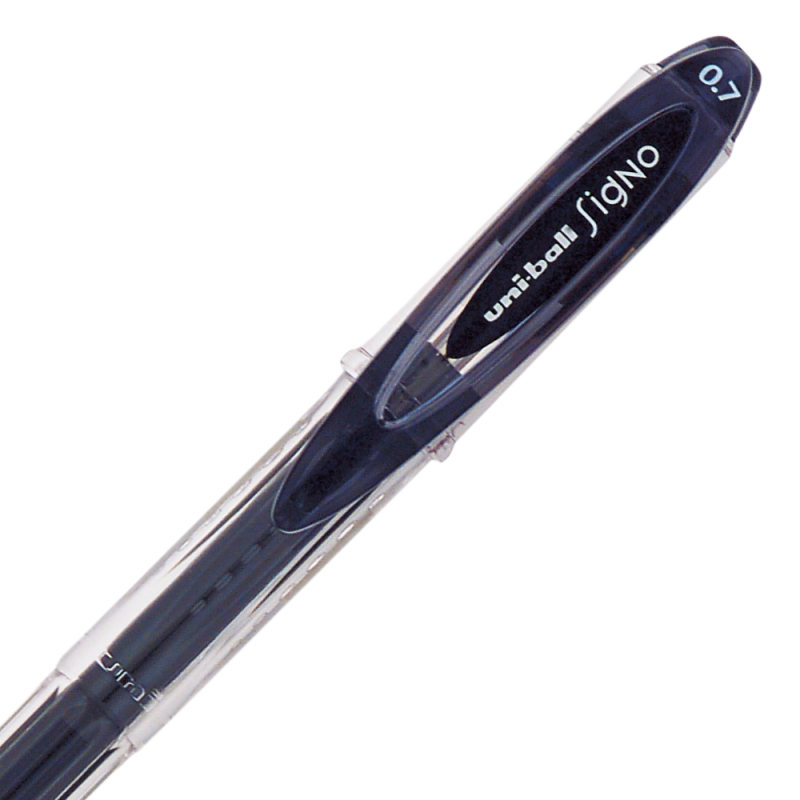Pix cu gel Uni-ball Signo Pastel UM-120, 0.7mm, cu capac, corp transparent,scris negru [2]