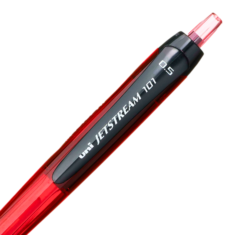 Pix Jetstream Uni-ball SXN-101, 0.5mm, cu mecanism,scris rosu, grip cauciucat [2]