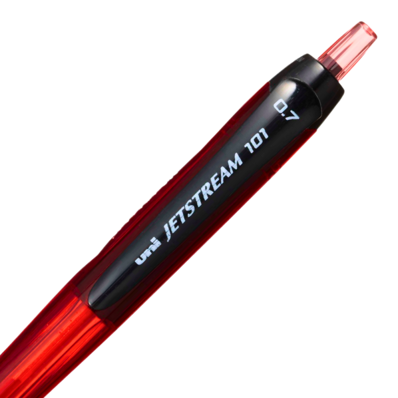 Pix Jetstream Uni-ball SXN-101, 0.7 mm, cu mecanism,scris rosu, grip cauciucat [2]
