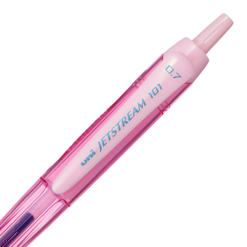 Pix Jetstream Uni-ball SXN-101FL, 0.7mm,cu mecanism, grip cauciucat, light pink,scris albastru [2]