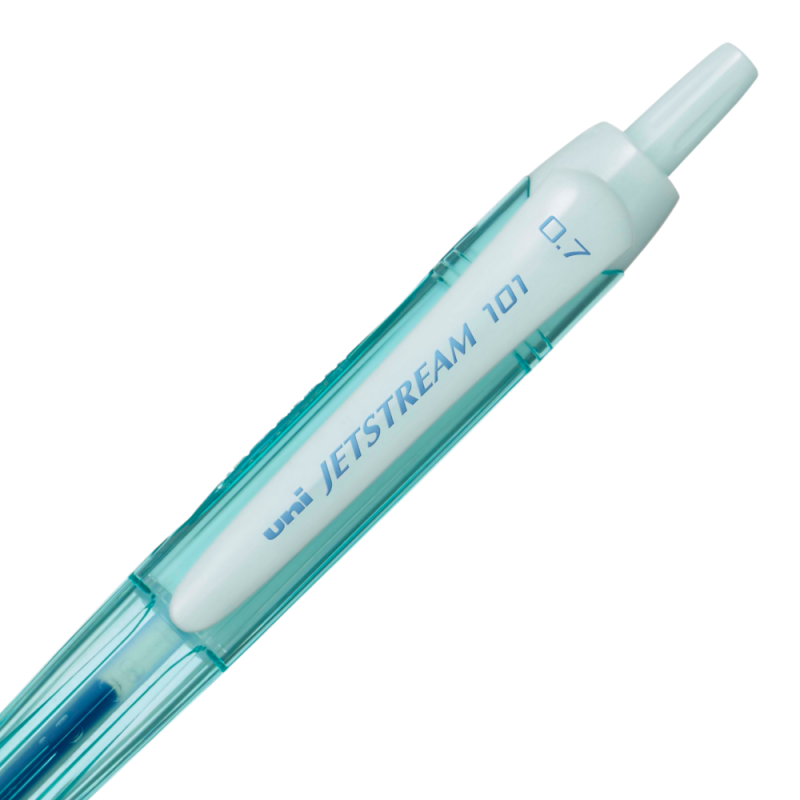 Pix Jetstream Uni-ball SXN-101FL, 0.7mm,cu mecanism, grip cauciucat, sky blue,scris albastru [2]