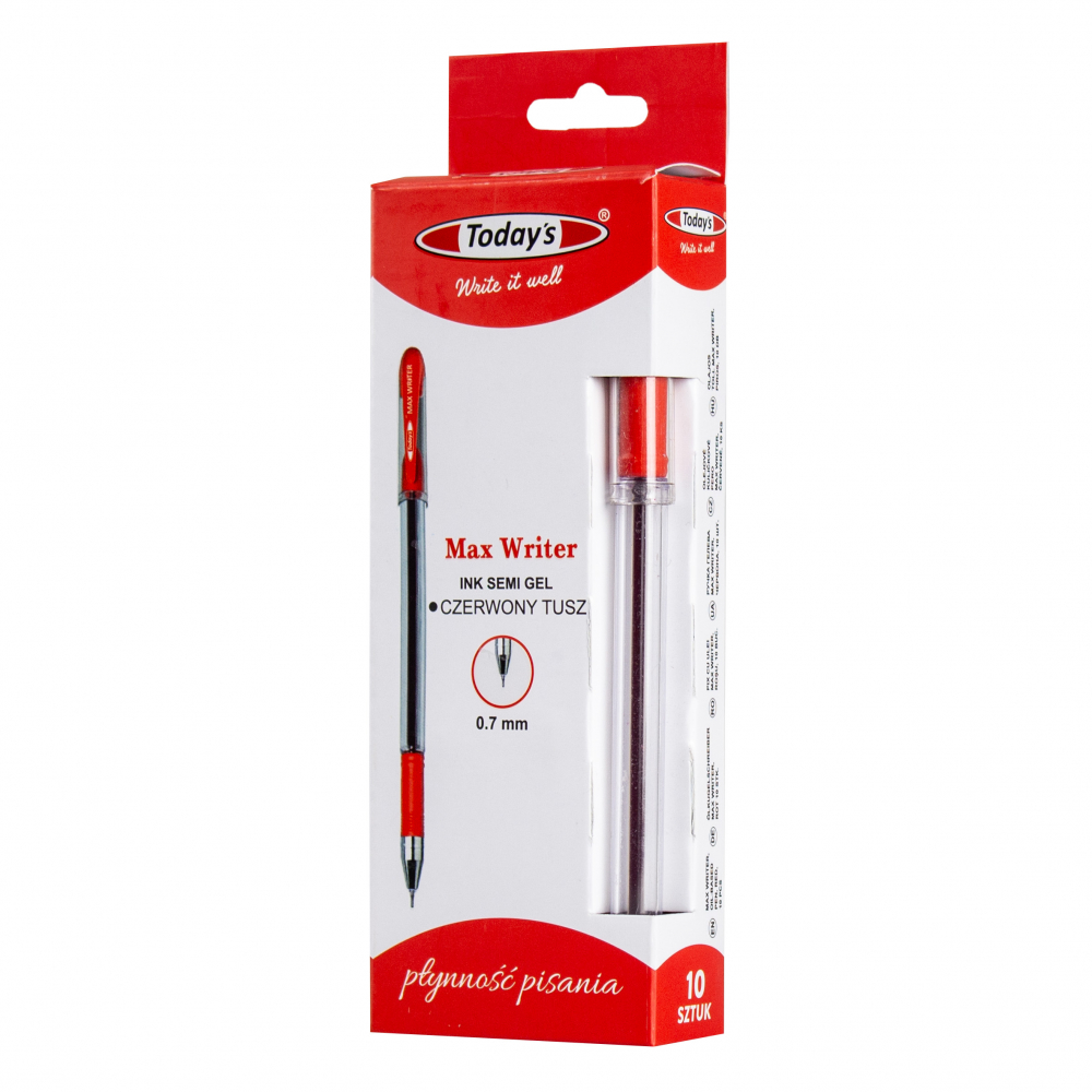 Pix TODAYS MAX WRITER semigel, roșu, 0.7 mm [4]