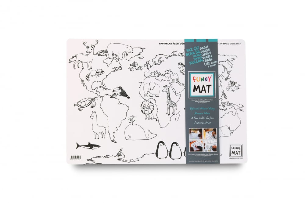 Planșă Reutilizabilă de Colorat – Lumea Animalelor – 48 × 33,5 cm – Descoperă Natura Prin Culoare [1]