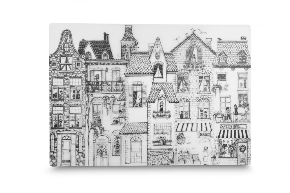 Planșă reutilizabilă de colorat Funny Mat, model Vecini ,68x48 cm [2]