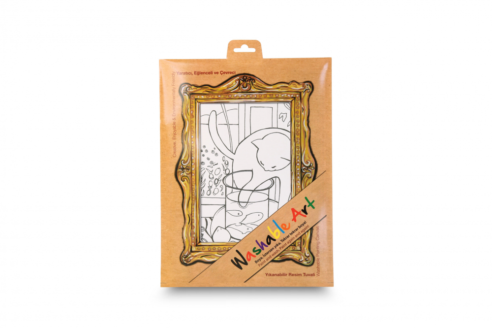 Planșă Reutilizabilă de Colorat – Washable Art – Henri Matisse: „Pisica cu Pește Roșu” – 25 × 35 cm [1]