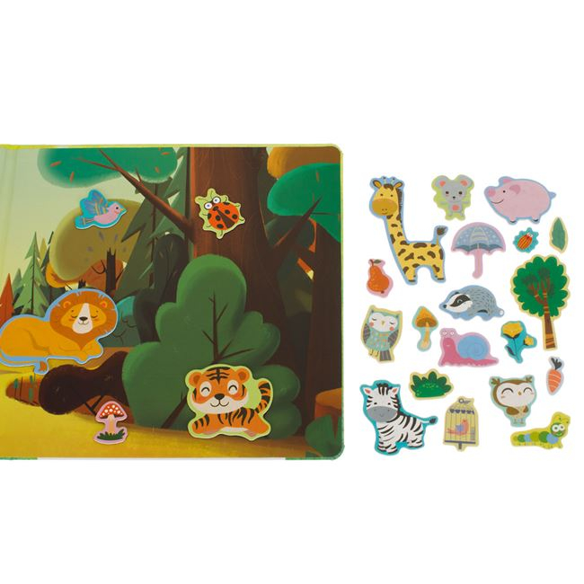 Plansa magnetica cu stickere reutilizabile Lumea animalelor [2]