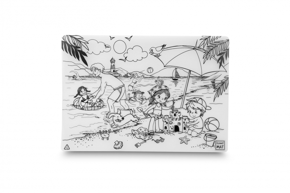 Plansa reutilizabila cu desene de colorat, model Vara,48x33.5 cm [2]