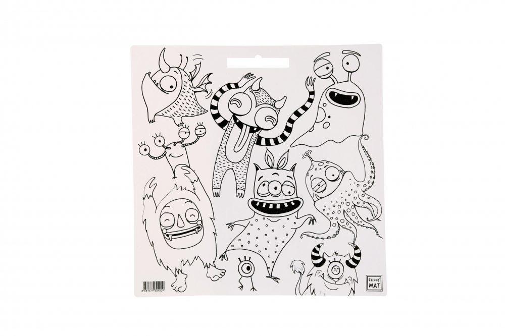 Planșă Reutilizabilă de Colorat cu Monștrii Haioși – 40 x 40 cm – Distracție Monstruos de Amuzantă! [2]