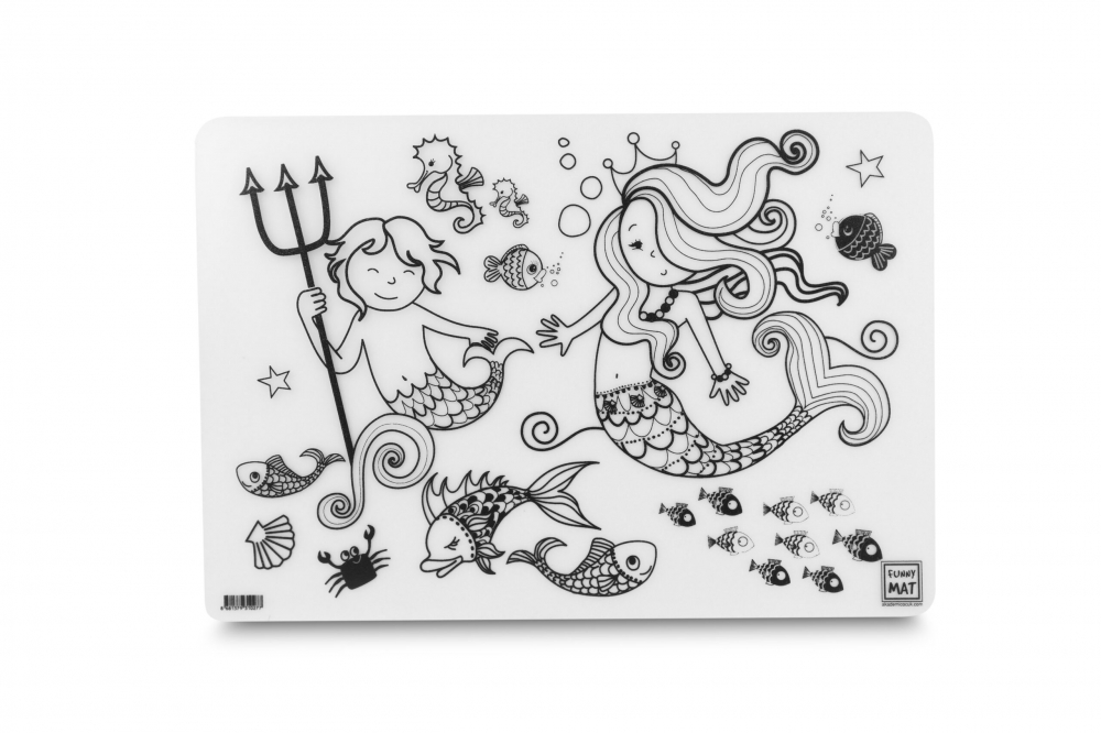 Planșă Reutilizabilă de Colorat cu Unicorni & Sirene – 33,5 x 48 cm – Magie și Distracție Infinită! [2]