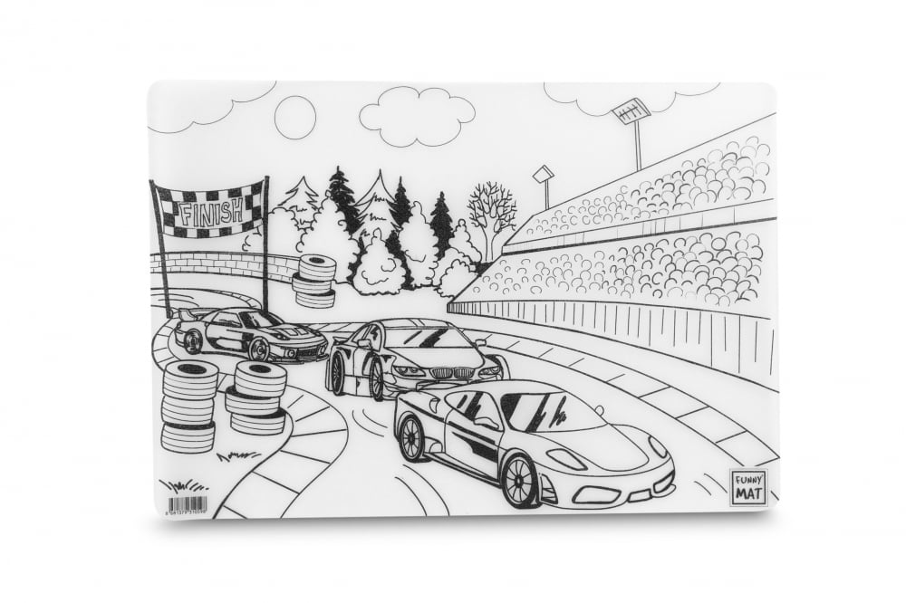 Planșă reutilizabilă de colorat Funny Mat, model Vehicule ,48x33.5 cm [2]