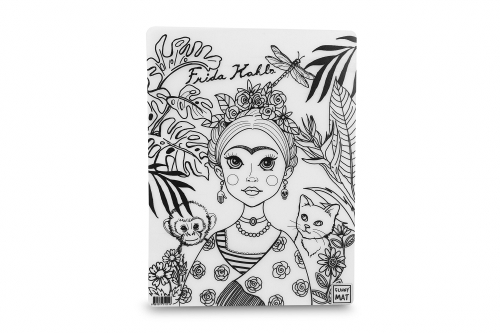 Plansa reutilizabila de colorat model Pabla Picasso & Frida Kahlo, 30x40 cm [2]