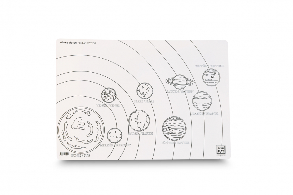 Planșă Reutilizabilă de Colorat – Sistemul Solar – 48 × 33,5 cm – Universul În Culori! [2]