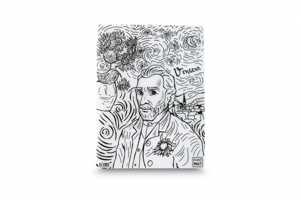 Planșă Reutilizabilă de Colorat – Vincent van Gogh – 30 x 40 cm – Artă Interactivă pentru Copii și Adulți [2]