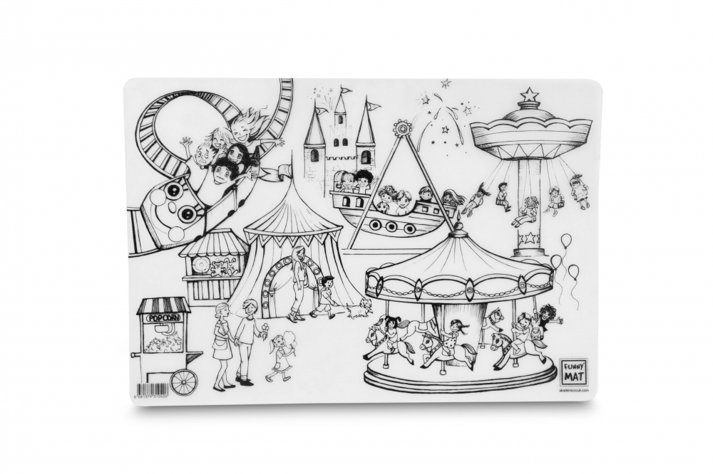 Plansa reutilizabila Funny Mat de colorat model Parc de distractii, 48x33.5 cm [2]