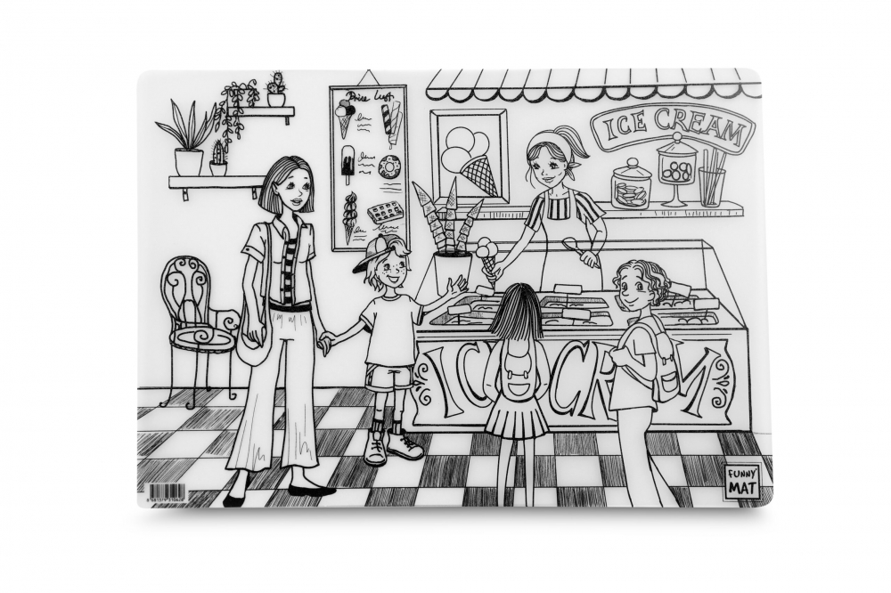 Planșă reutilizabilă Funny Mat, model Magazinul de înghețată, 48×33.5 cm [2]