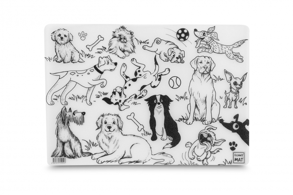Plansa reutilizabila Funny Mat pentru colorat model Catelusi,48x33.5 cm [2]