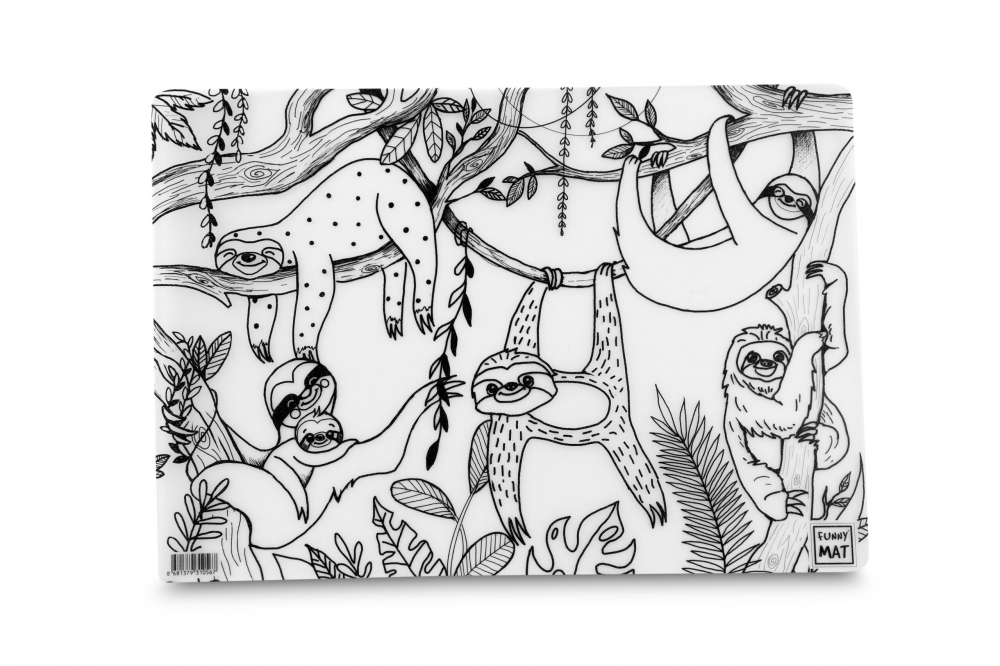 Plansa reutilizabila Funny Mat pentru colorat  model Lenesi, 48x33.5 cm