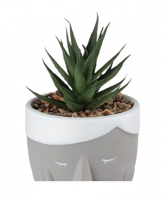 Planta decorativa artificiala in ghiveci ceramic [3]