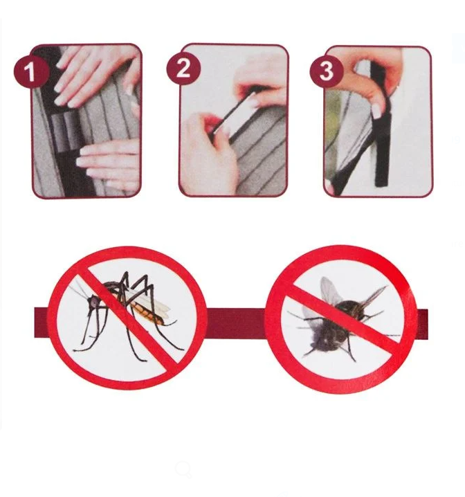 Plasa anti insecte magnetica pentru usa, neagra, 1.5x2.2 m [2]