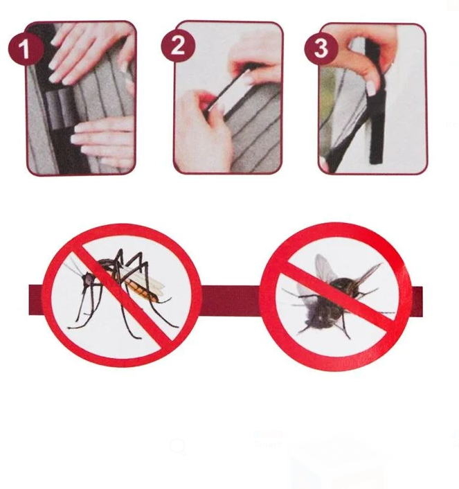 Plasa anti insecte magnetica pentru usa, neagra, 1.8x2.35 m [2]