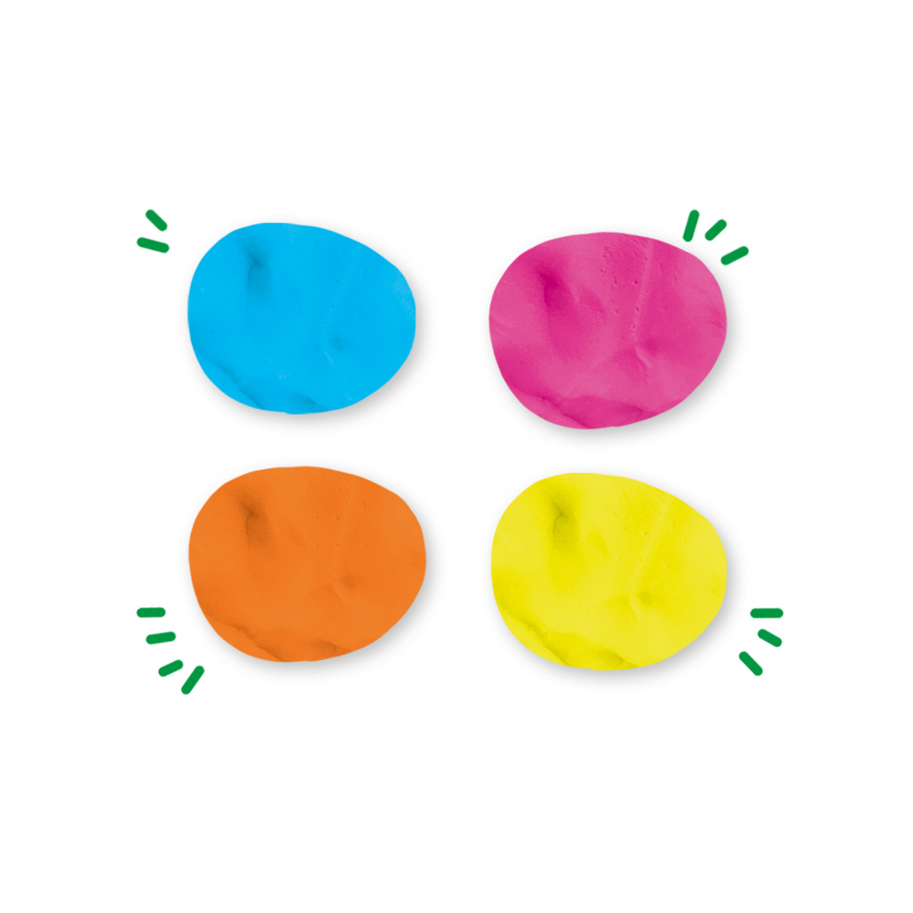 Plastilina colorata vegana pentru copii,fara gluten,set 4 recipiente  x 90 gr,+1 an [3]